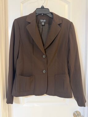 Rafaella Chocolate Brown Women's Tailored Blazer